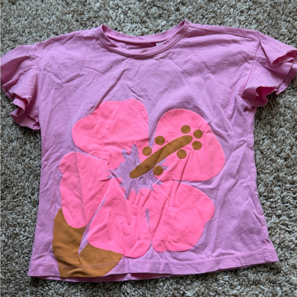Zara kids bundle Tees and capri leggings SZ 6 & 7 - Picture 8 of 16